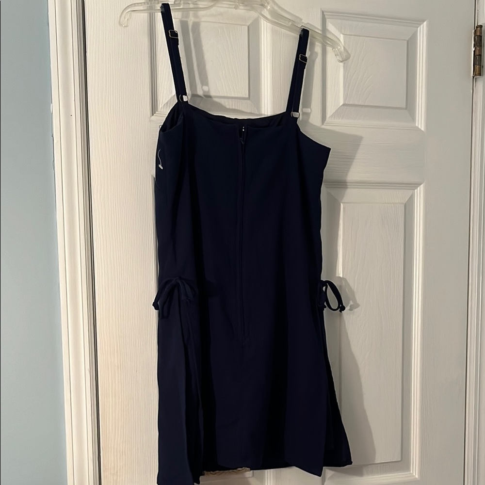 Lilly Pulitzer Navy Blue Romper with Gold Embroidery size 0 - Picture 6 of 7